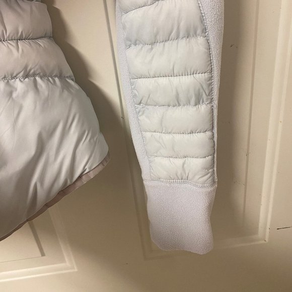 Gap Performance Fleece Puffer Jacket Pearl Blue Small - Picture 8 of 10